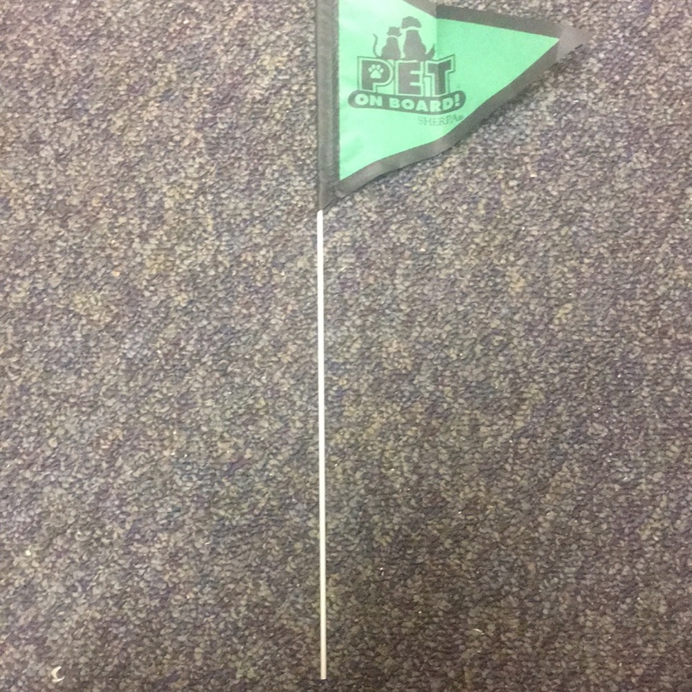 Pet On Board Flag - Green and Black - Picture 2 of 3